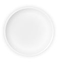 Clean empty plate dish stock vector illustration Royalty Free Stock Photo