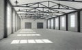 Clean empty warehouse interior Royalty Free Stock Photo