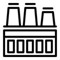 Clean factory energy icon outline vector. Atom tower