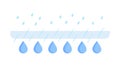 Clean Falling Raindrops Pattern Vector Illustration, vector design Generative AI Royalty Free Stock Photo