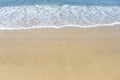 Clean fine sand beach background, summer outdoor day light Royalty Free Stock Photo