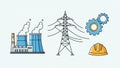 Industrial Power and Engineering Icons Royalty Free Stock Photo