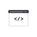 Coding Window Icon: Web Development Concept Royalty Free Stock Photo