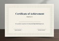 Is clean and formal, suitable for recognizing educational accomplish Royalty Free Stock Photo