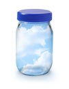 Clean Fresh Air Sky Jar Royalty Free Stock Photo