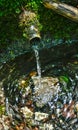 Clean fresh water flowing from a mountain fountain. Mountain spring Water