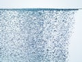 Clean fresh water with hundreds of air bubbles Royalty Free Stock Photo