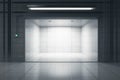 Clean garage with opened door Royalty Free Stock Photo