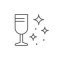 Clean glassware line outline icon