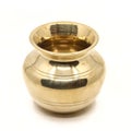 a clean golden indian brass vessel used as a water pot Royalty Free Stock Photo