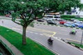 Clean and green atmosphere on street after rain in Singapore Royalty Free Stock Photo