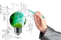 clean green energy.recycling technologies Royalty Free Stock Photo