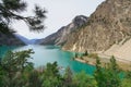 Lillooet lake on the foot of mountain Royalty Free Stock Photo