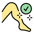 Clean hair legs icon vector flat