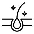 Clean hair removal icon outline vector. Wax candle