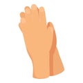 Clean handclap icon cartoon vector. Hand clap