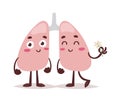 Clean healthy lungs vector illustration.