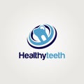 Clean Healthy Teeth Dental Blue Logo