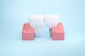 Clean healthy teeth with dental implant