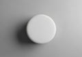 Minimalist White Circular Object on Gray Background Royalty Free Stock Photo