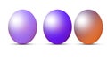 Trio of Gradient Spheres on White Royalty Free Stock Photo