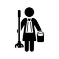 Clean, housekeeping, janitorial icon symbol for use on mobile apps, print media and web design or any type of design projects