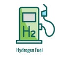 Clean Hydrogen Production as Green Energy Icon Set Royalty Free Stock Photo