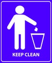 Clean  icon logo sticker sign,keep clean,symbol Royalty Free Stock Photo