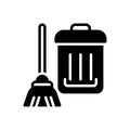 Black solid icon for Clean, squeaky and spick