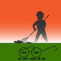 Clean India is the English meaning of Swachh Bharat writtten in Hindi. Poster design for  2 october clean India campaign Royalty Free Stock Photo