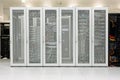 Clean industrial interior of a server room Royalty Free Stock Photo