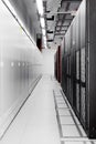 Clean industrial interior of a server room Royalty Free Stock Photo