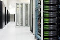 Clean industrial interior of a server room Royalty Free Stock Photo