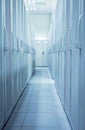 Clean industrial interior of a server room Royalty Free Stock Photo