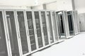 Clean industrial interior of a server room Royalty Free Stock Photo