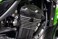 Clean inline Four Motorcycle Engine, Big Street Cafe Bike with Full Horsepower
