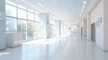 Clean Interior of hospital white tone background