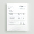 Clean invoice template design Royalty Free Stock Photo