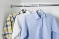 Clean ironed men's shirts