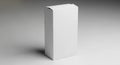 White Blank Rectangular Box Mockup on Grey Background Royalty Free Stock Photo