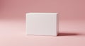 minimalist product display mockup featuring a white rectangular block against a soft pink backdrop for showcasing items or designs Royalty Free Stock Photo