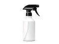 A blank white plastic spray bottle with black trigger on a plain white background Royalty Free Stock Photo