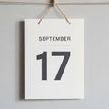 Clean layout with SEPTEMBER in uppercase letters above the date, Royalty Free Stock Photo
