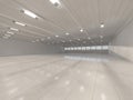 Clean light warehouse background. 3D