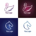 Clean line animal logo