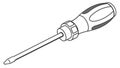 A clean line art icon of a basic screwdriver tool for repairs. vector design Generative AI Royalty Free Stock Photo