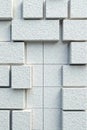 Clean lines of interlocking white and grey concrete blocks , modern, outdoor, floor Royalty Free Stock Photo