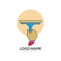 Clean and maintenance logo icon design