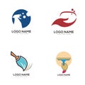 Clean and maintenance logo icon design