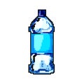 clean mineral water bottle game pixel art vector illustration Royalty Free Stock Photo